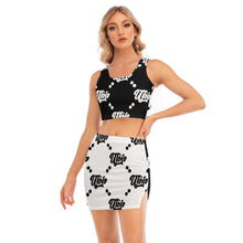 Load image into Gallery viewer, UTO IV &quot;Dalmatian&quot; Women&#39;s Camisole And Hip Skirt Suit
