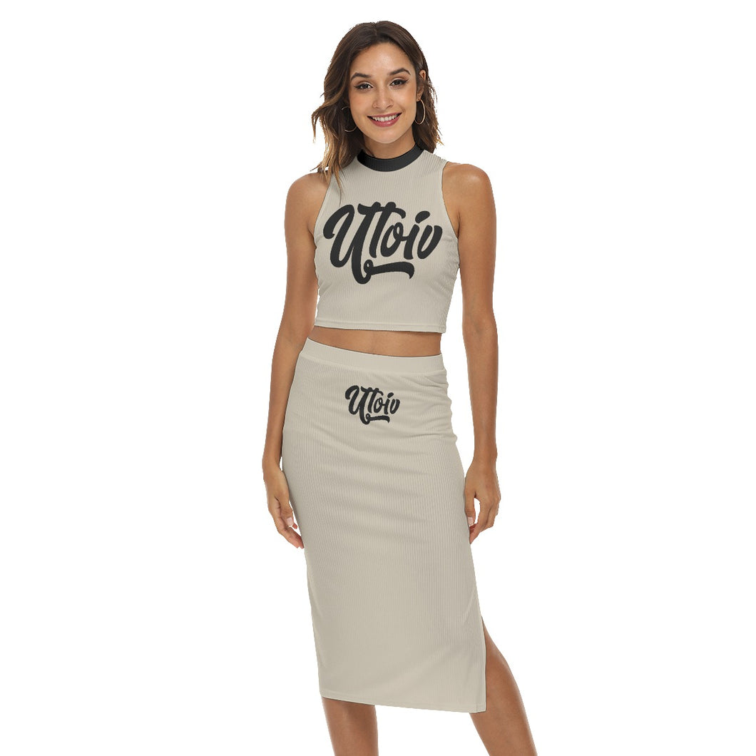 UTO IV Women's Tank Top & Split High Skirt Set