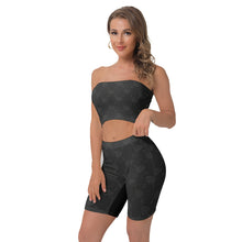 Load image into Gallery viewer, UTO IV &quot;Midnight&quot; Women&#39;s Breast Wrap Shorts Suit
