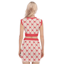 Load image into Gallery viewer, UTO IV &quot;Cheesecake&quot; Women&#39;s Collarless V Collar Vest Skirt Suit
