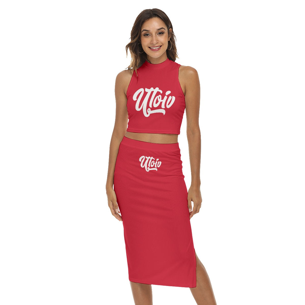 UTO IV Women's Tank Top & Split High Skirt Set