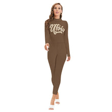 Load image into Gallery viewer, UTO IV &quot;Kahawia&quot; Women&#39;s Long-sleeved High-neck Jumpsuit With Zipper
