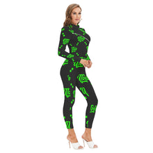 Load image into Gallery viewer, UTO IV &quot;Superb Bird&quot; Women&#39;s Long-sleeved High-neck Jumpsuit With Zipper
