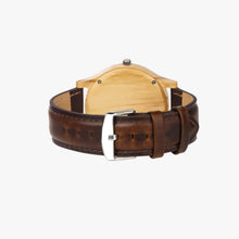 Load image into Gallery viewer, UTO IV Italian Olive Lumber Wooden Watch - Leather Strap
