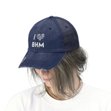 Load image into Gallery viewer, I ❤️ BHM 2022 Unisex Trucker Hat
