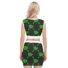 Load image into Gallery viewer, UTO IV &quot;Superb Bird&quot; Women&#39;s Collarless V Collar Vest Skirt Suit
