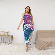 Load image into Gallery viewer, UTO IV Women&#39;s Oblique-Shoulder Exposure Dress With Side Split (Plus Size)
