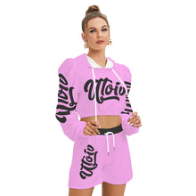 Load image into Gallery viewer, UTO IV Women&#39;s Mirco Fleece Hoodie And Shorts Set
