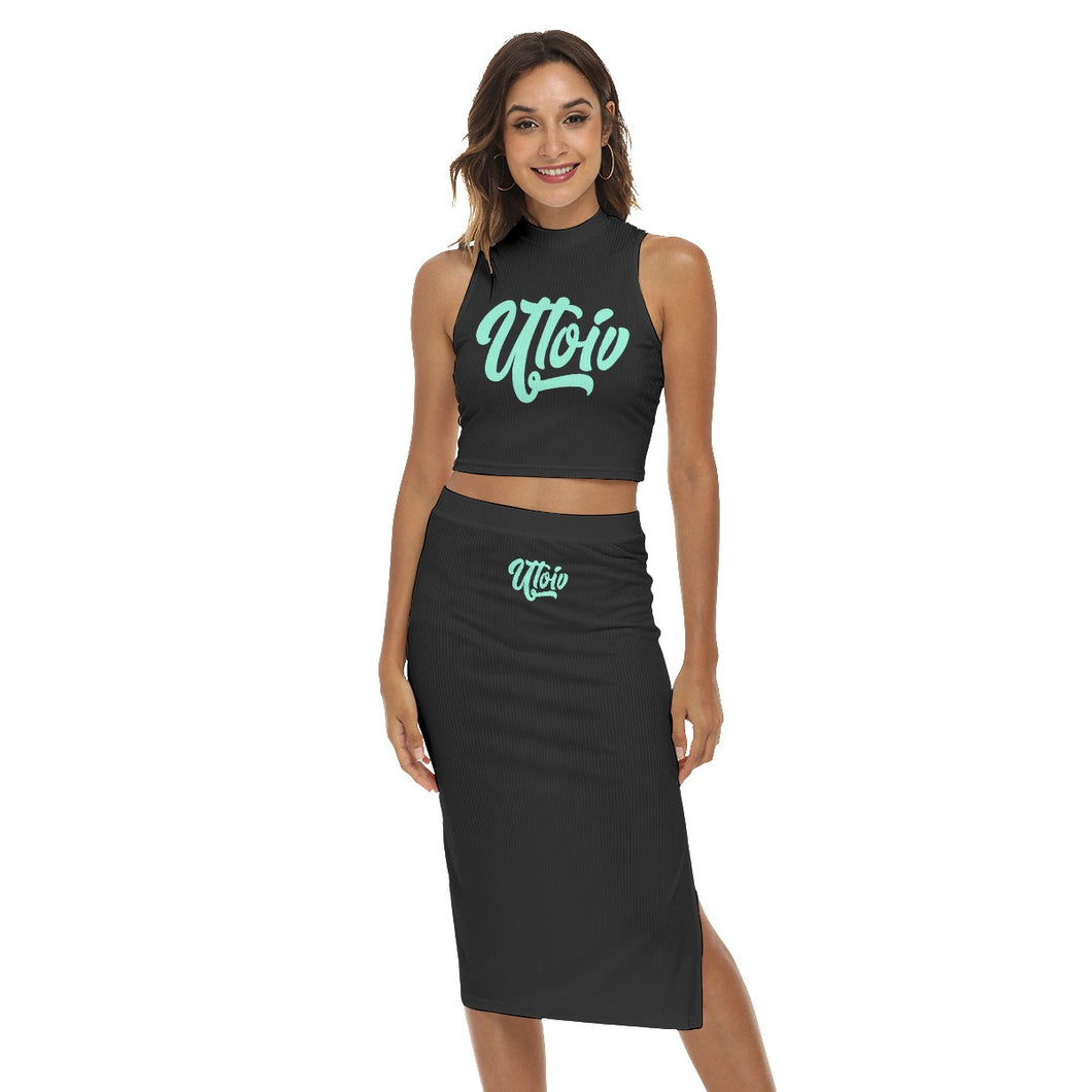 UTO IV Women's Tank Top & Split High Skirt Set