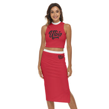 Load image into Gallery viewer, All-Over Print Women&#39;s Tank Top &amp; Split High Skirt Set
