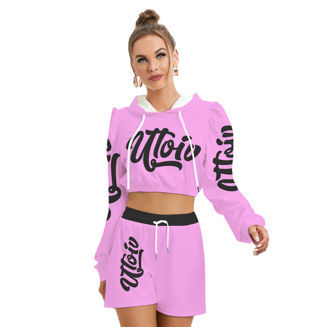 UTO IV Women's Mirco Fleece Hoodie And Shorts Set