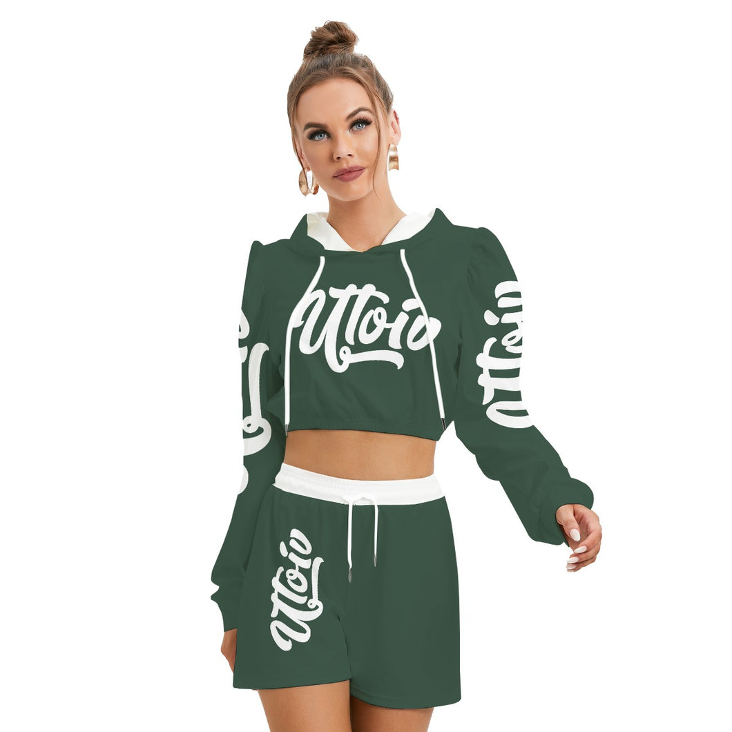 UTO IV Women's Mirco Fleece Hoodie And Shorts Set