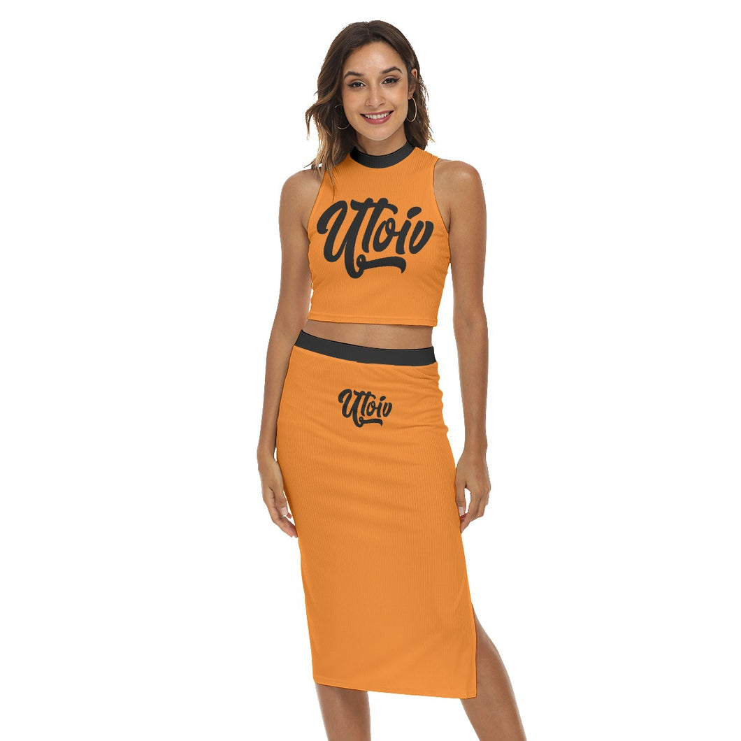 UTO IV Women's Tank Top & Split High Skirt Set