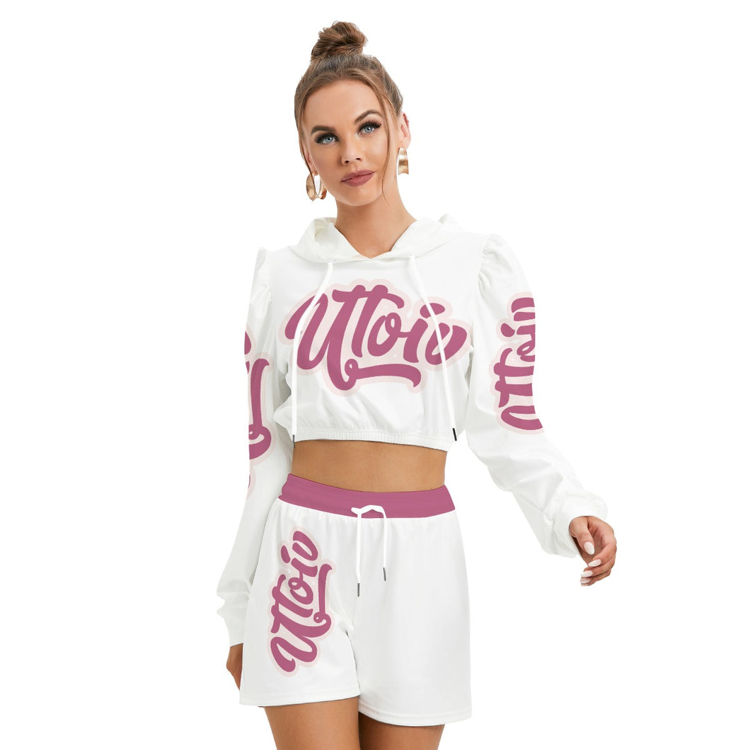 UTO IV Women's Mirco Fleece Hoodie And Shorts Set