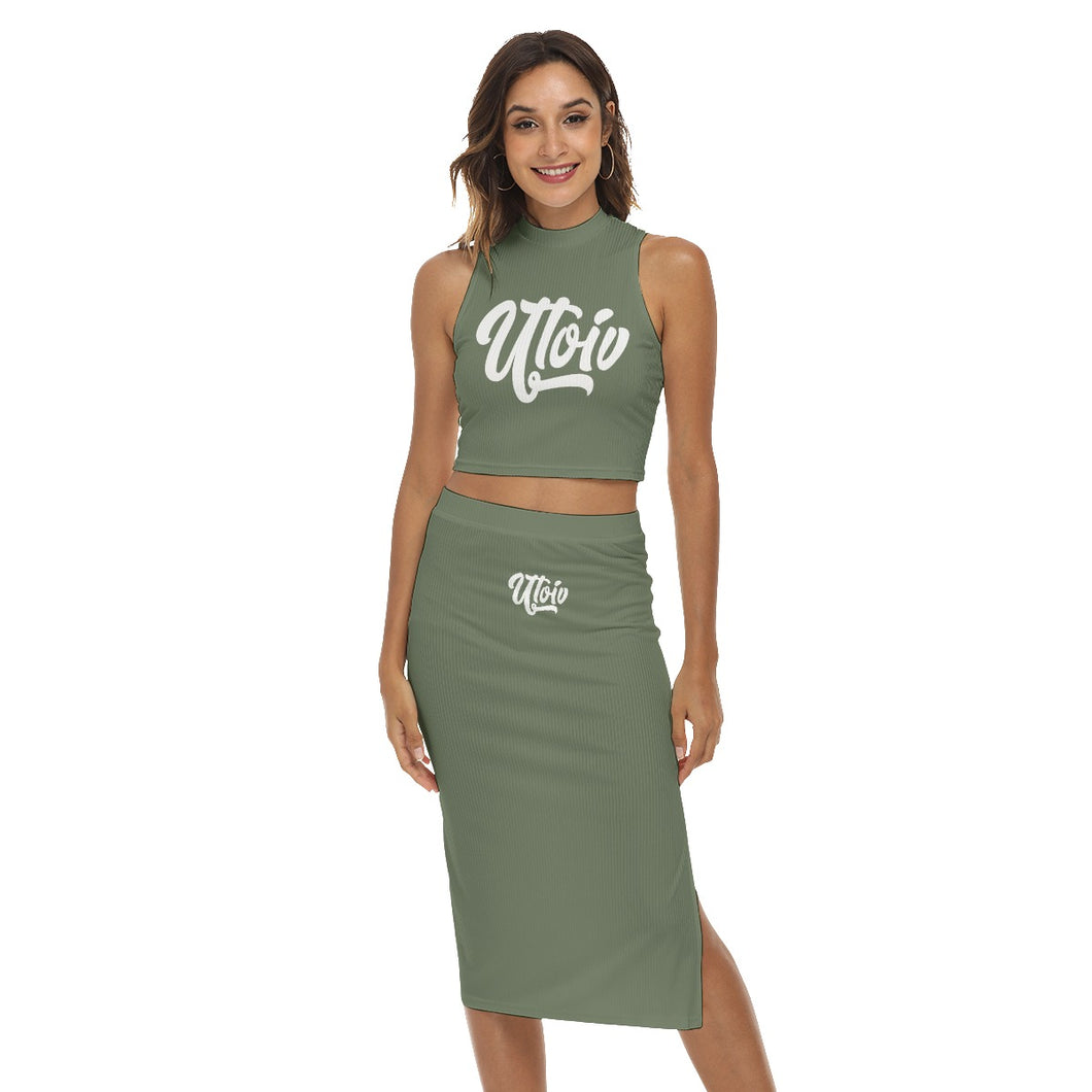 UTO IV Women's Tank Top & Split High Skirt Set