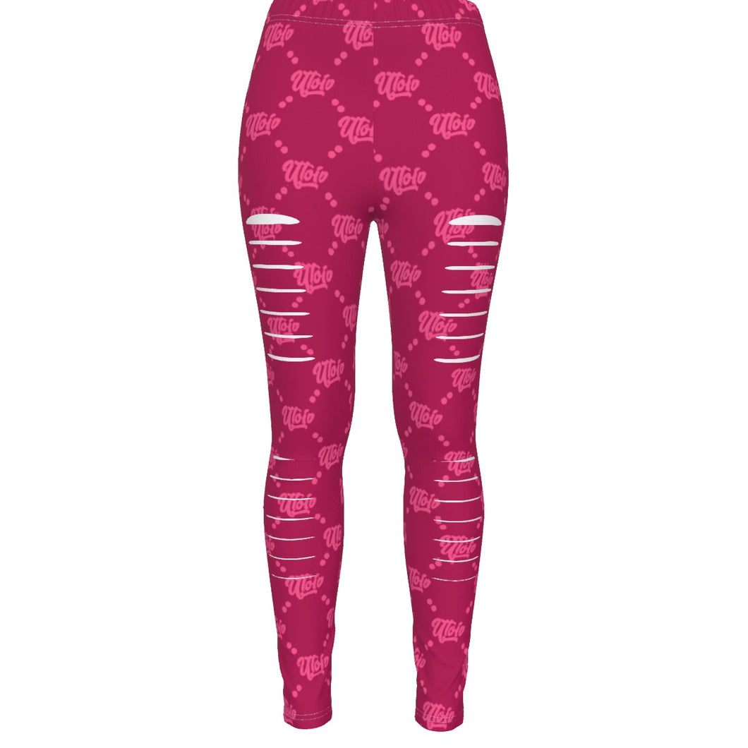 UTO IV Women's Ripped Leggings