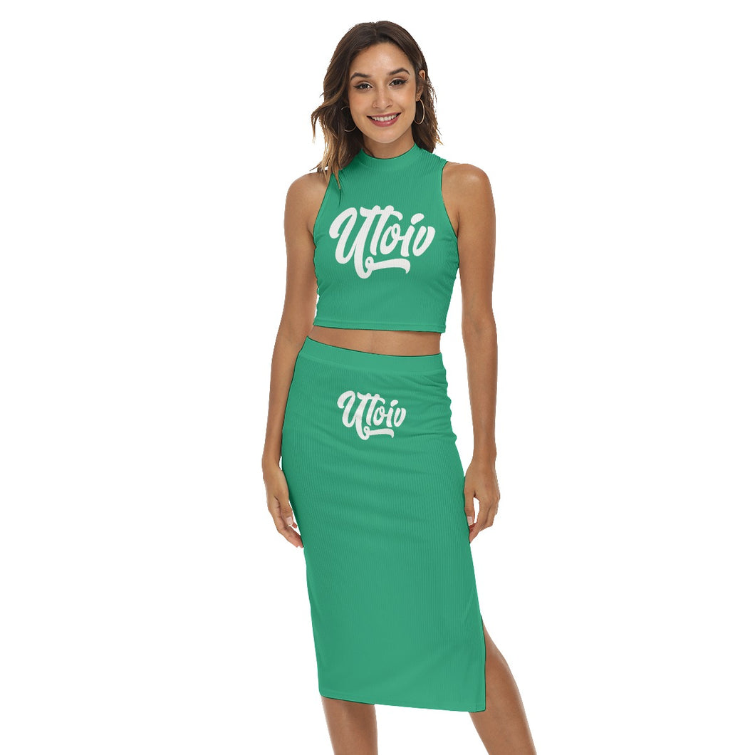 UTO IV Women's Tank Top & Split High Skirt Set