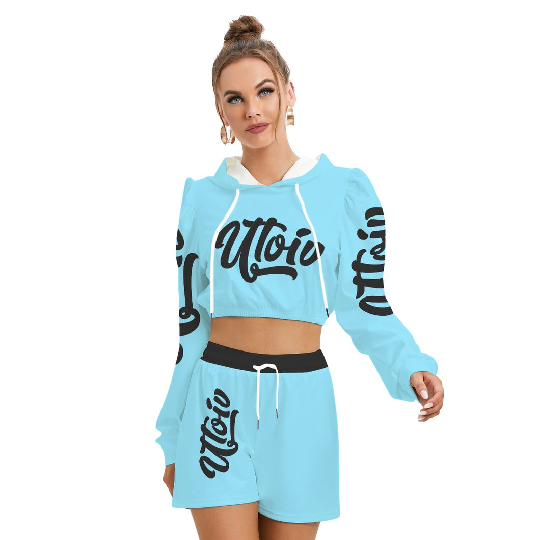 UTO IV Women's Mirco Fleece Hoodie And Shorts Set