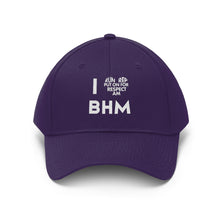 Load image into Gallery viewer, I ❤️ BHM 2022 Unisex Twill Hat
