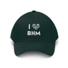 Load image into Gallery viewer, I ❤️ BHM 2022 Unisex Twill Hat
