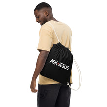 Load image into Gallery viewer, UTO IV &quot;ASK JESUS&quot; Organic Cotton Drawstring Bag
