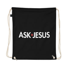 Load image into Gallery viewer, UTO IV &quot;ASK JESUS&quot; Organic Cotton Drawstring Bag
