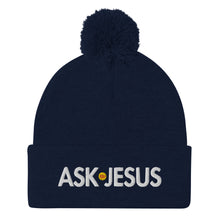 Load image into Gallery viewer, UTO IV &quot;ASK JESUS&quot; Pom-Pom Beanie
