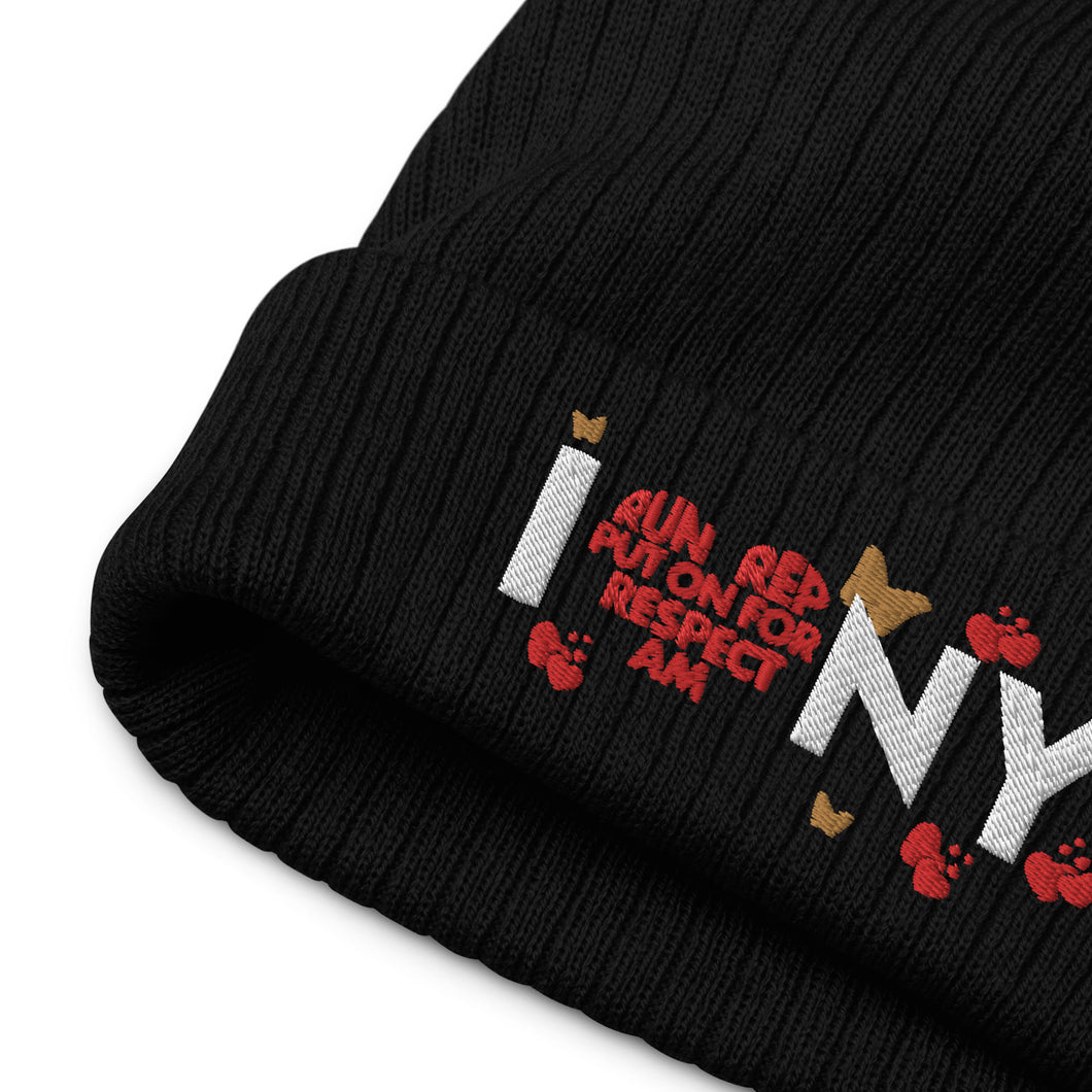 I ❤️ NYC Ribbed knit beanie